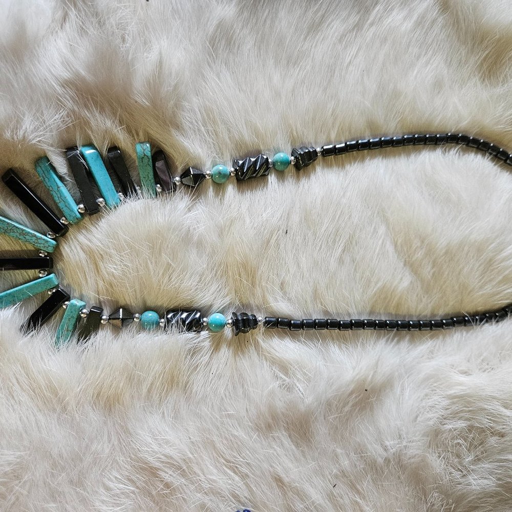 Turquoise, Onyx Necklace